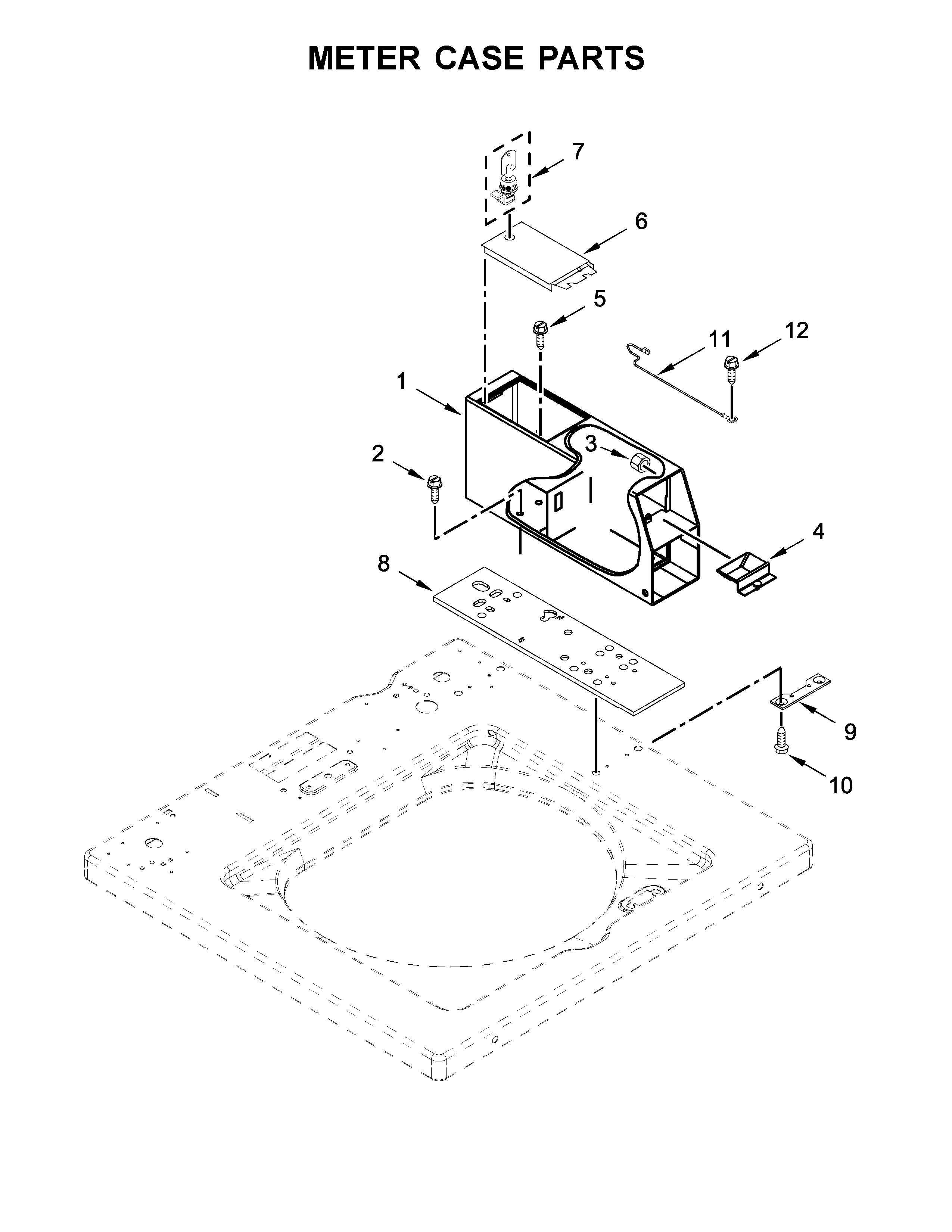 Meter case parts