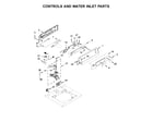 Maytag MAT20PDAGW0 controls and water inlet parts diagram