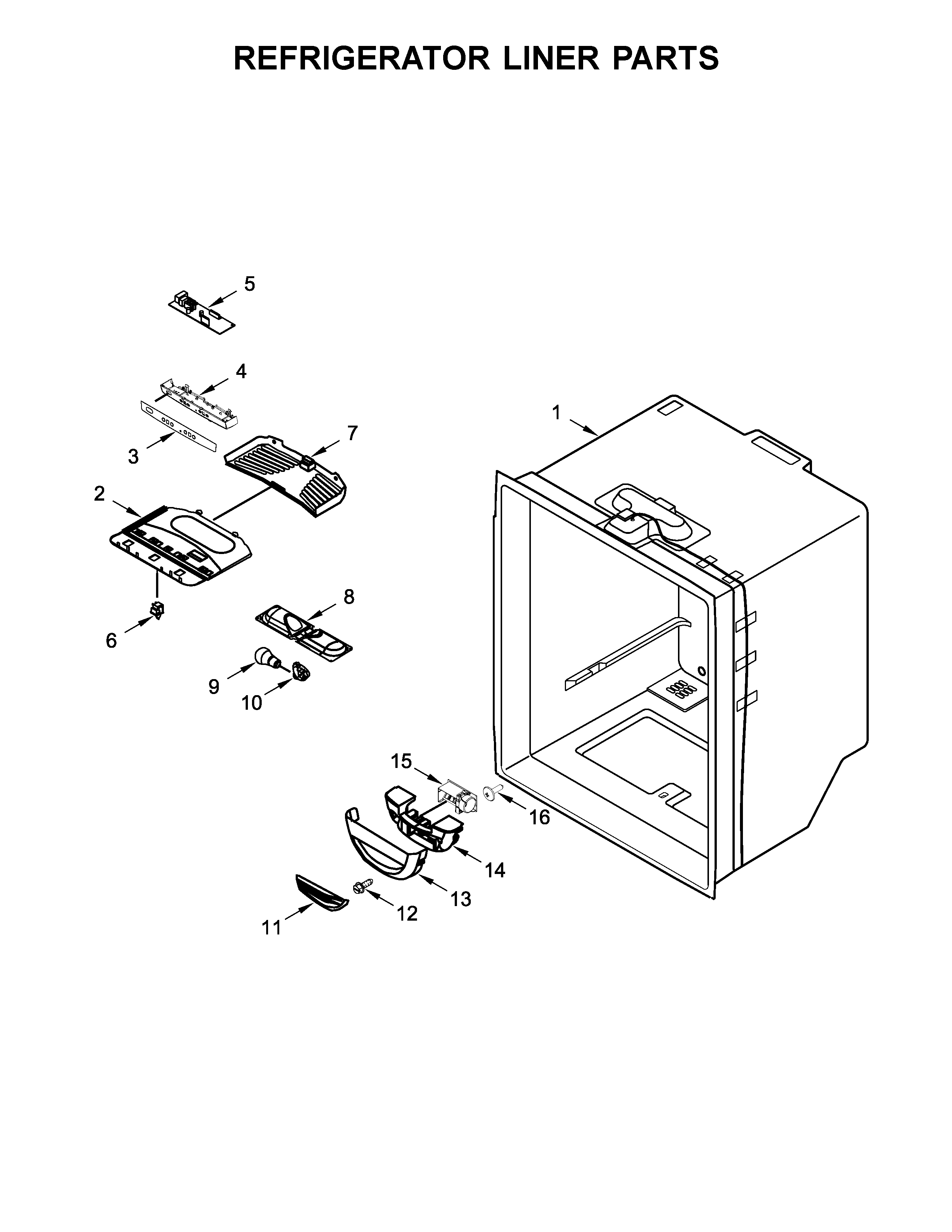 REFRIGERATOR LINER PARTS