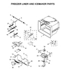 Freezer liner and icemaker parts