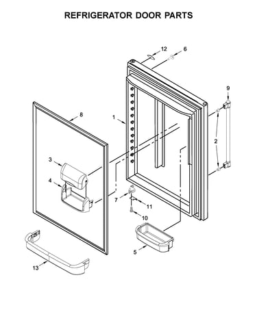 Refrigerator door parts
