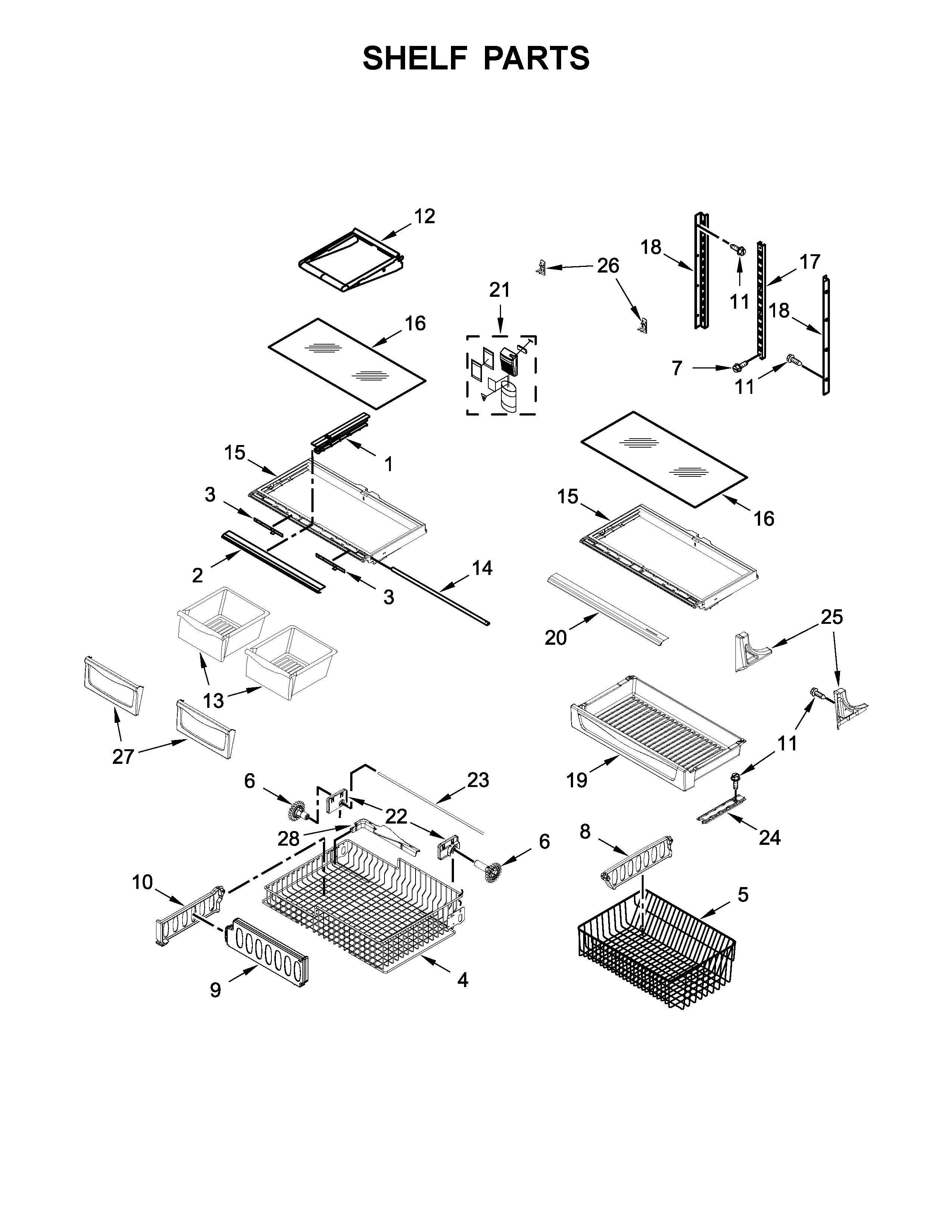 Shelf parts