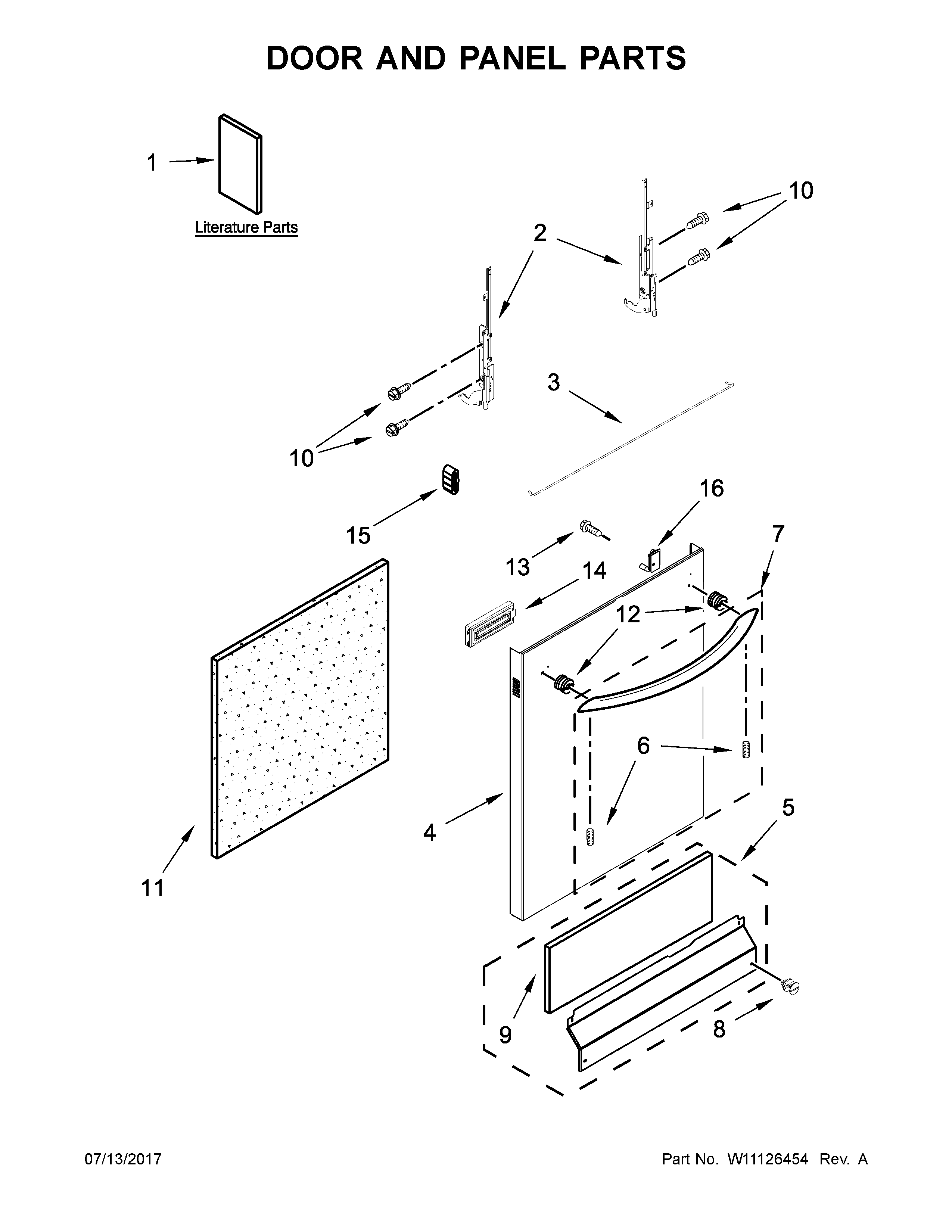 Door and panel parts