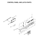 Control panel and latch parts