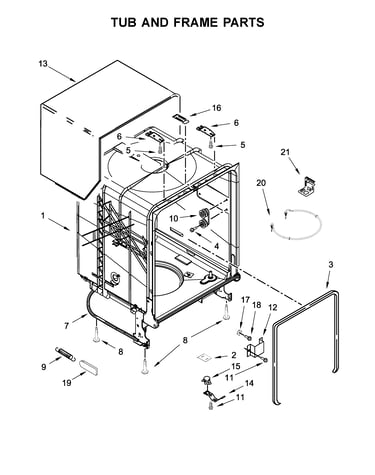 Tub and frame parts