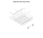 Amana ADB1500ADW4 upper rack and track parts diagram