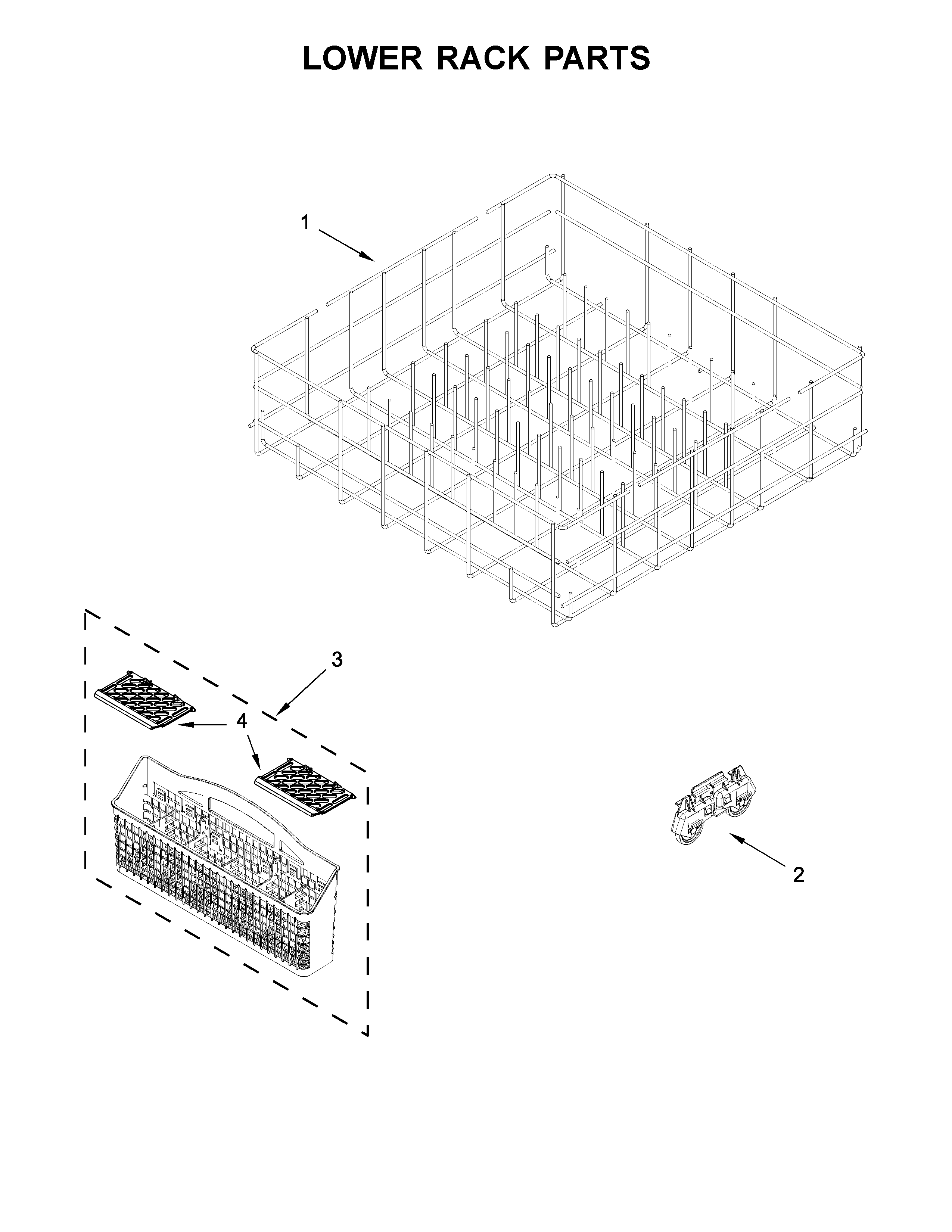 Lower rack parts