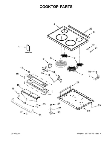 Cooktop parts