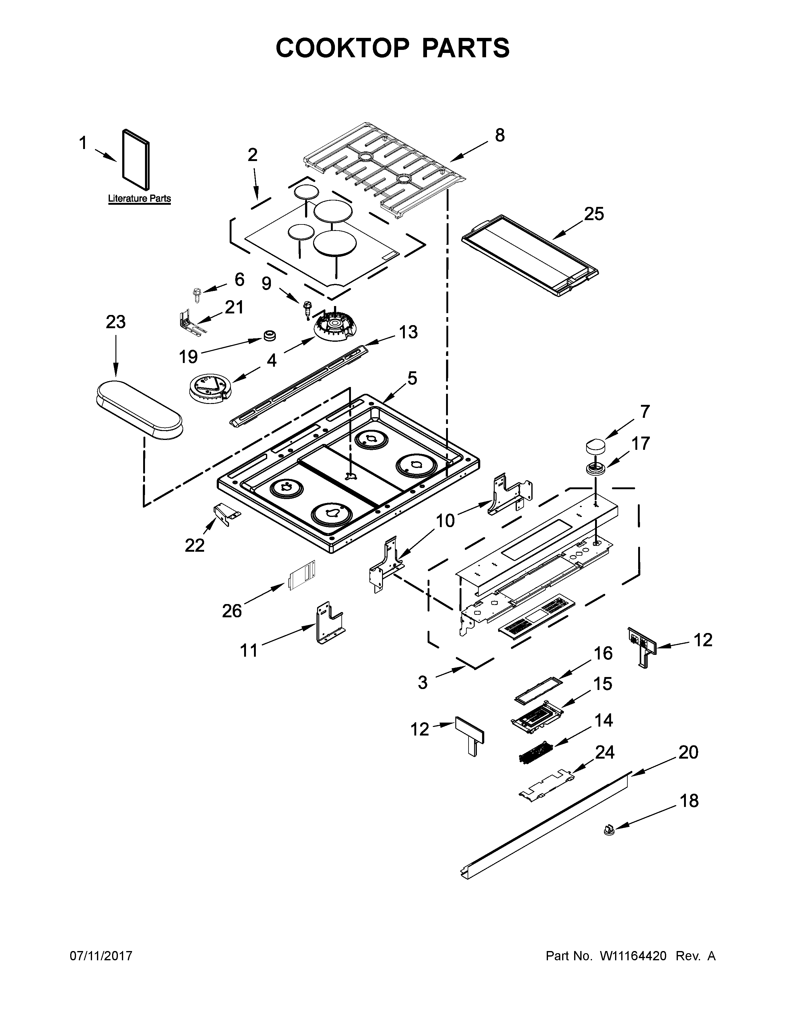 Cooktop parts