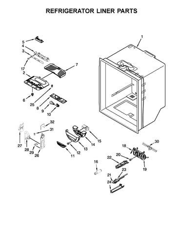 Refrigerator liner parts