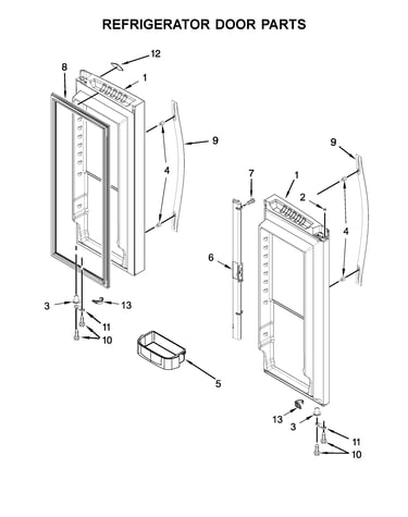 Refrigerator door parts