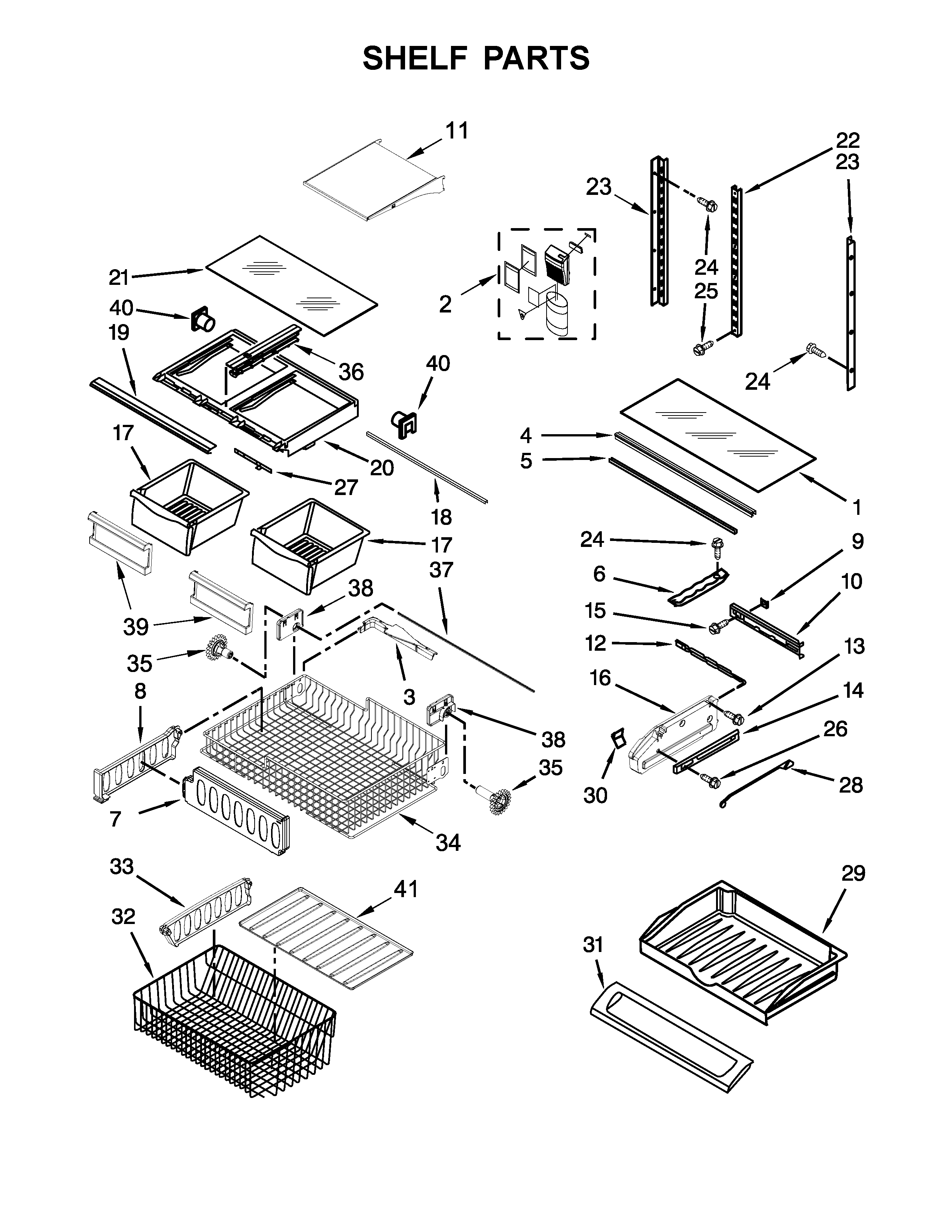 Shelf parts