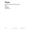 Whirlpool WFE515S0ES0 cover sheet diagram