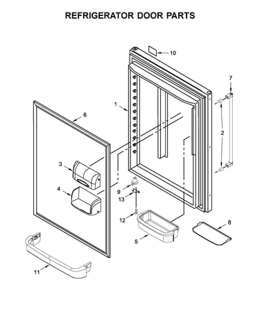 Refrigerator door parts