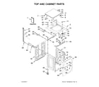 Whirlpool XCAE2765FQ0 top and cabinet parts diagram