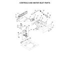 Whirlpool XCAE2765FQ0 controls and water inlet parts diagram