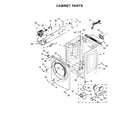 Whirlpool WGD7540FW0 cabinet parts diagram