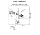 Whirlpool WGD7540FW0 burner assembly parts diagram
