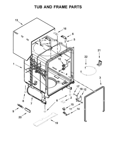 Tub and frame parts