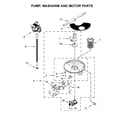Whirlpool WDT710PAHB1 pump, washarm and motor parts diagram