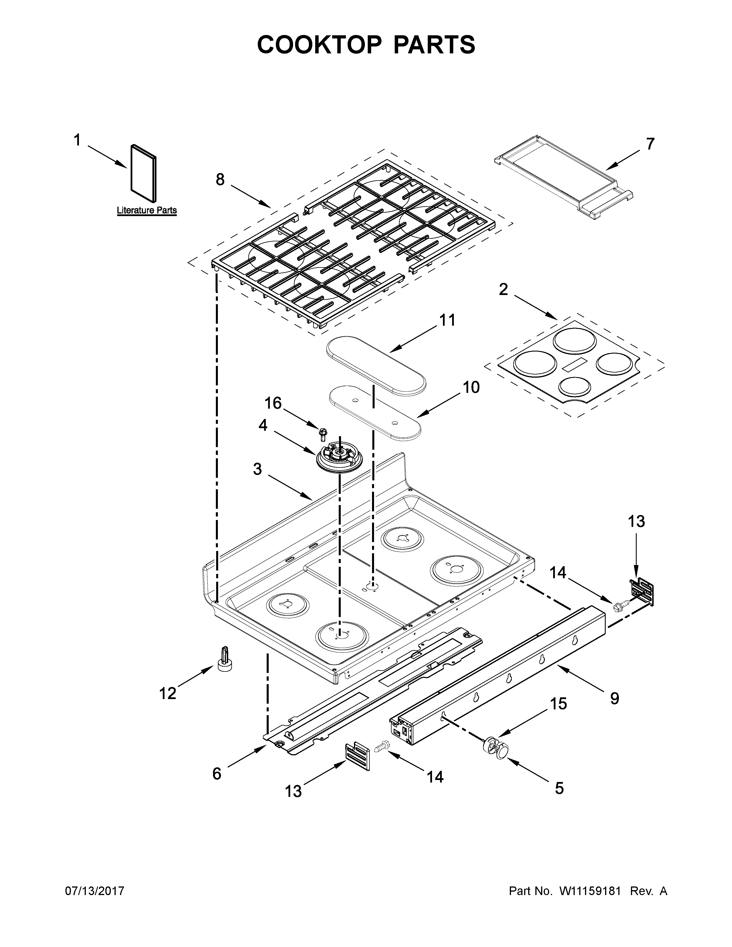 Cooktop parts
