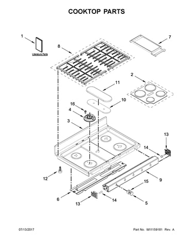 Cooktop parts
