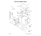 Maytag MVWB765FW1 top and cabinet parts diagram