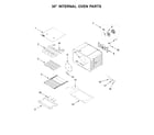KitchenAid KDRS483VMW01 30" internal oven parts diagram