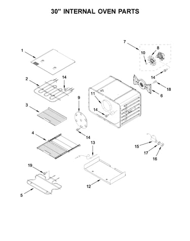 30" internal oven parts