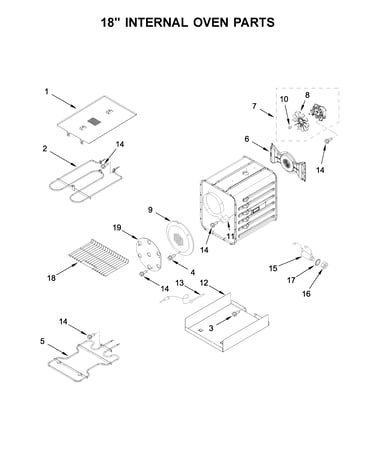 18" internal oven parts