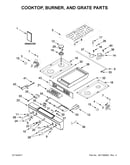 Cooktop, burner, and grate parts