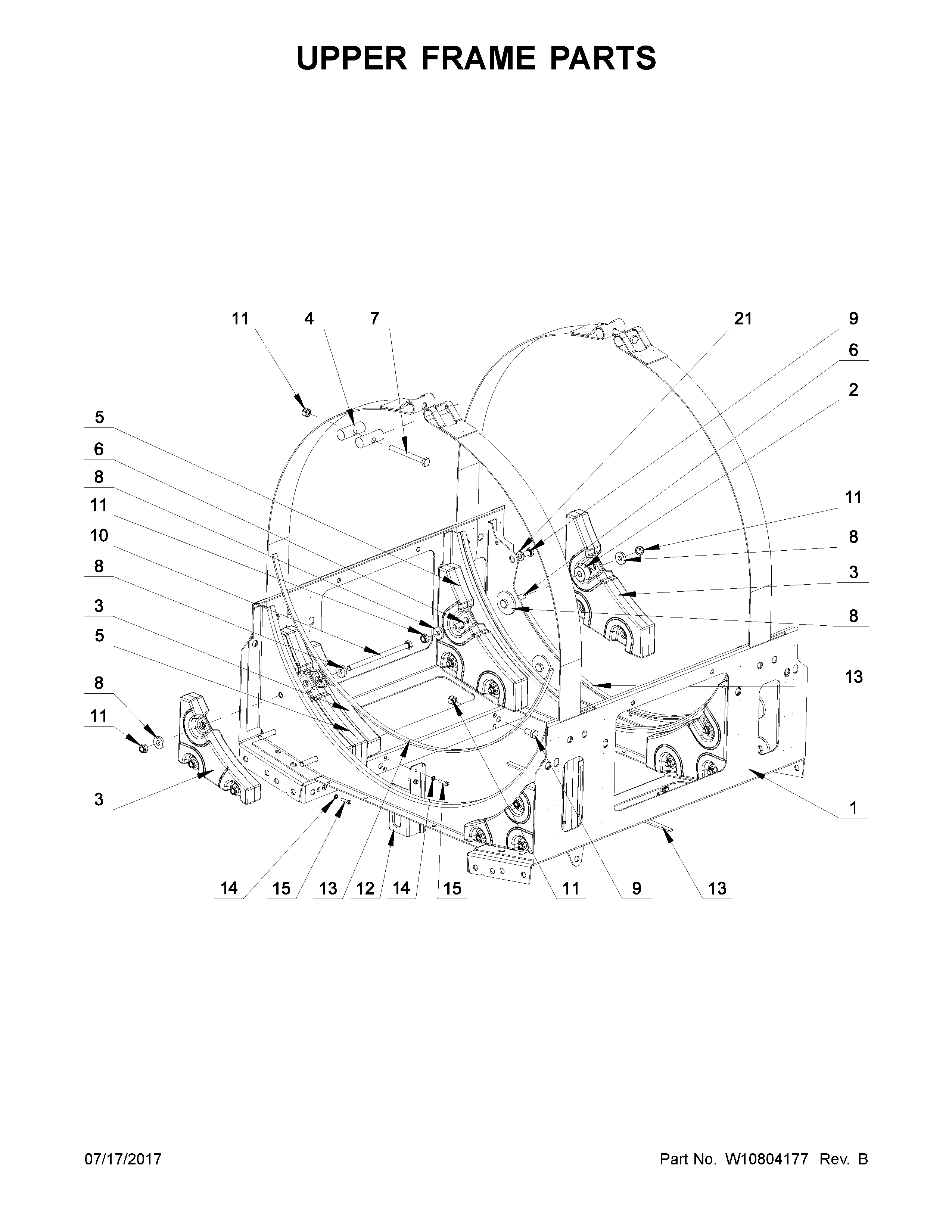 Upper frame parts