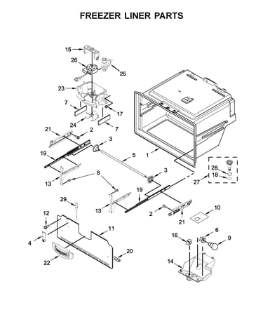 Freezer liner parts