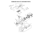 Amana AFI2539ERM03 icemaker and ice container parts diagram