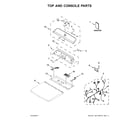 Maytag MEDB955FW1 top and console parts diagram