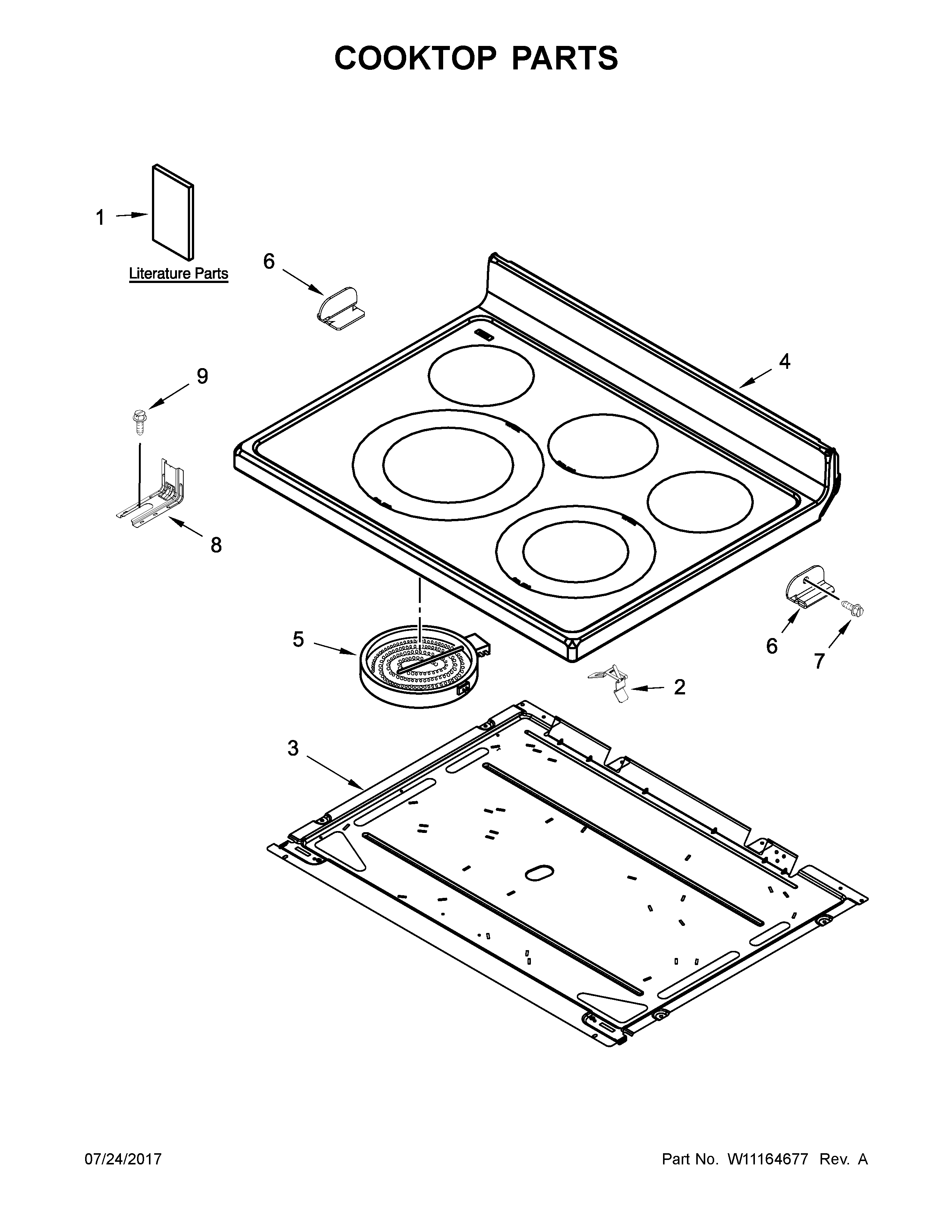 Cooktop parts