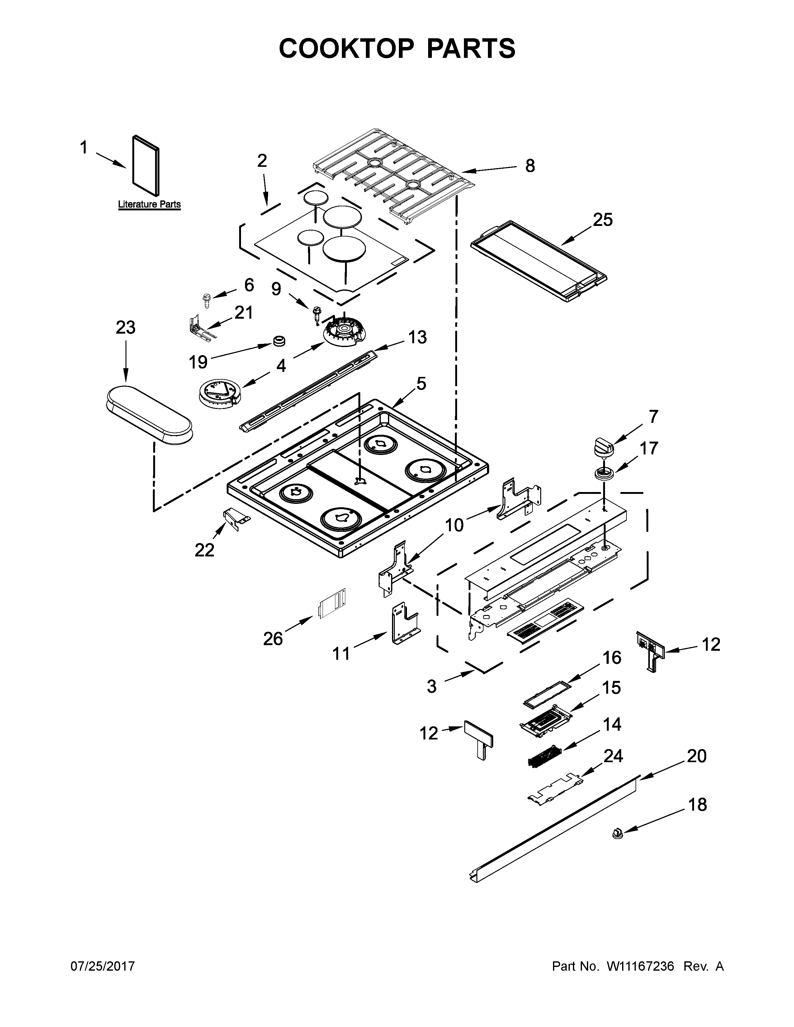 Cooktop parts