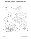 Cooktop, burner and grate parts