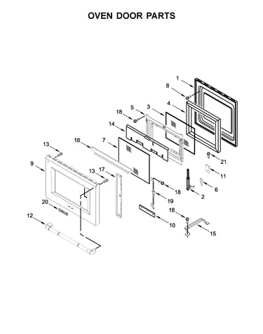Oven door parts