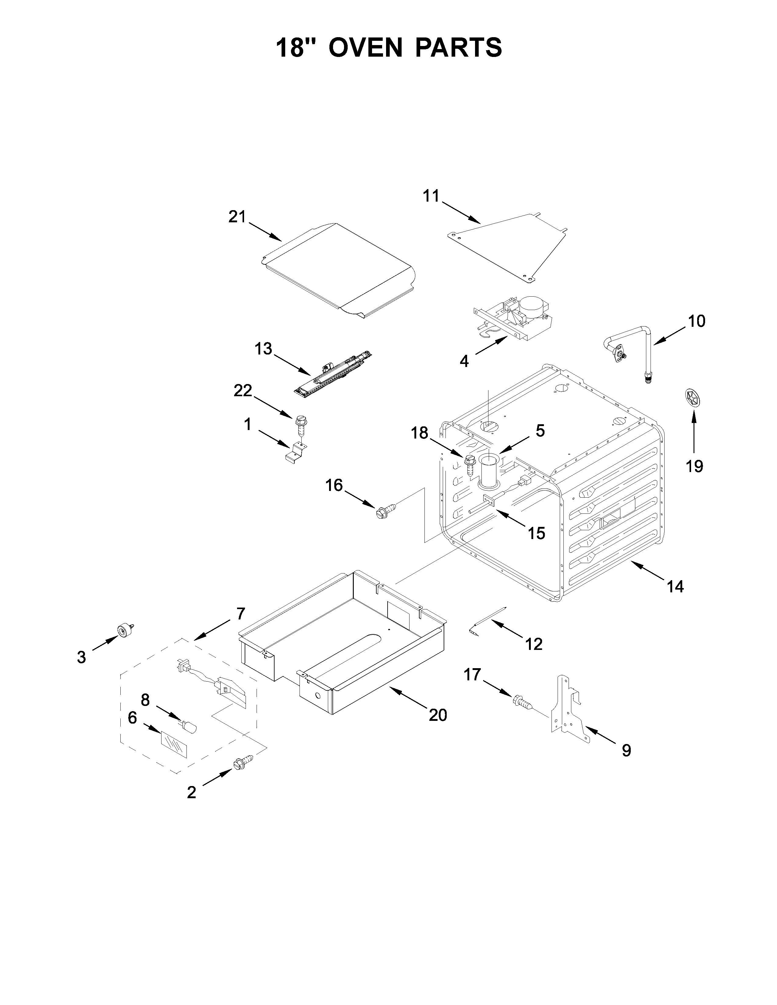 18" oven parts