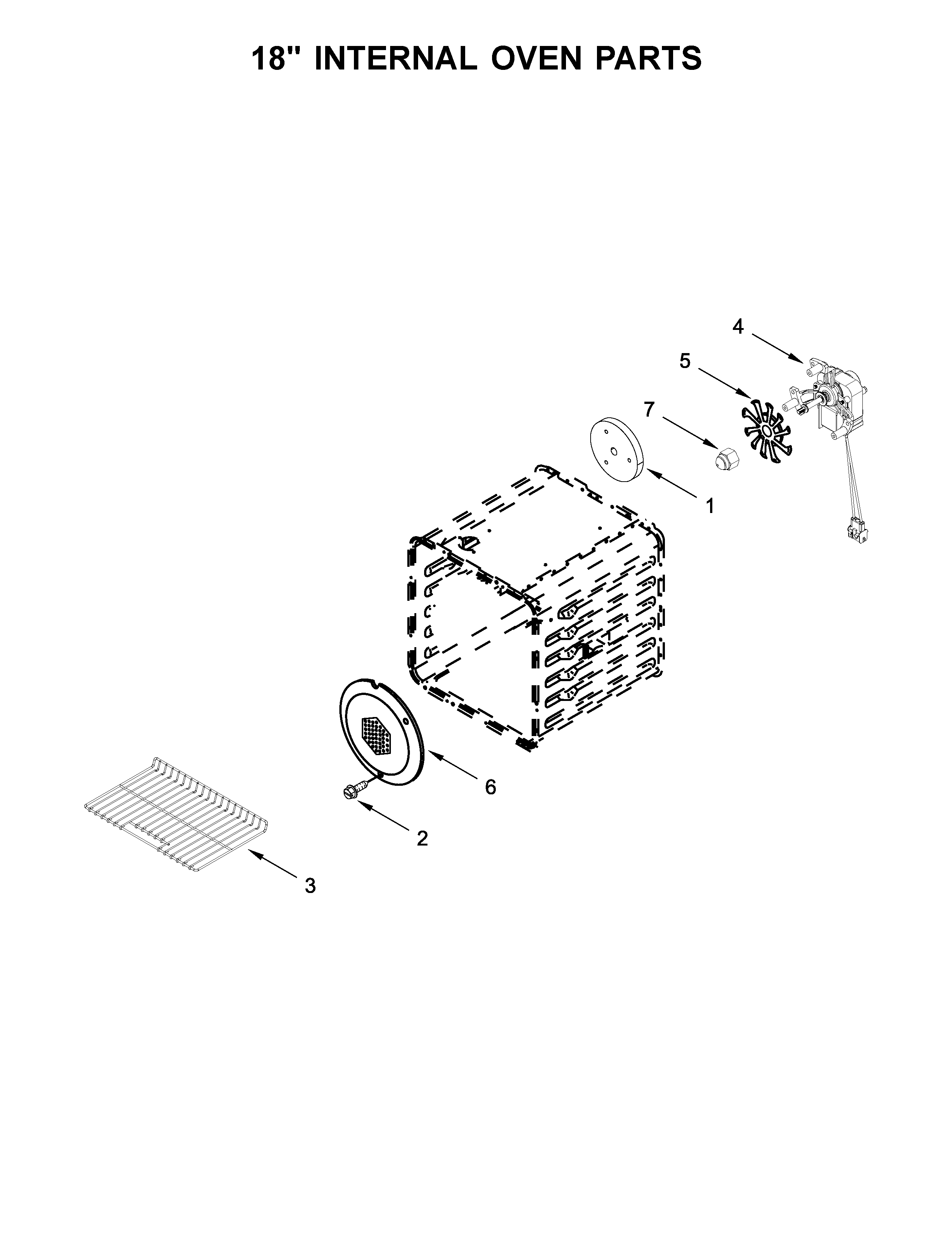 18" internal oven parts