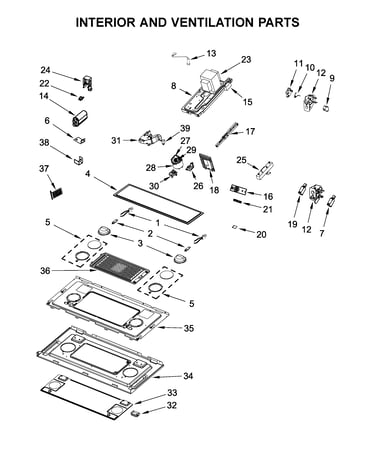 Interior and ventilation parts