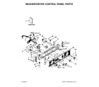 Whirlpool WET4024EW0 washer/dryer control panel parts diagram