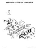 Washer/dryer control panel parts