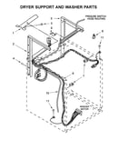 Dryer support and washer parts