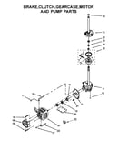 Brake, clutch, gearcase, motor and pump parts