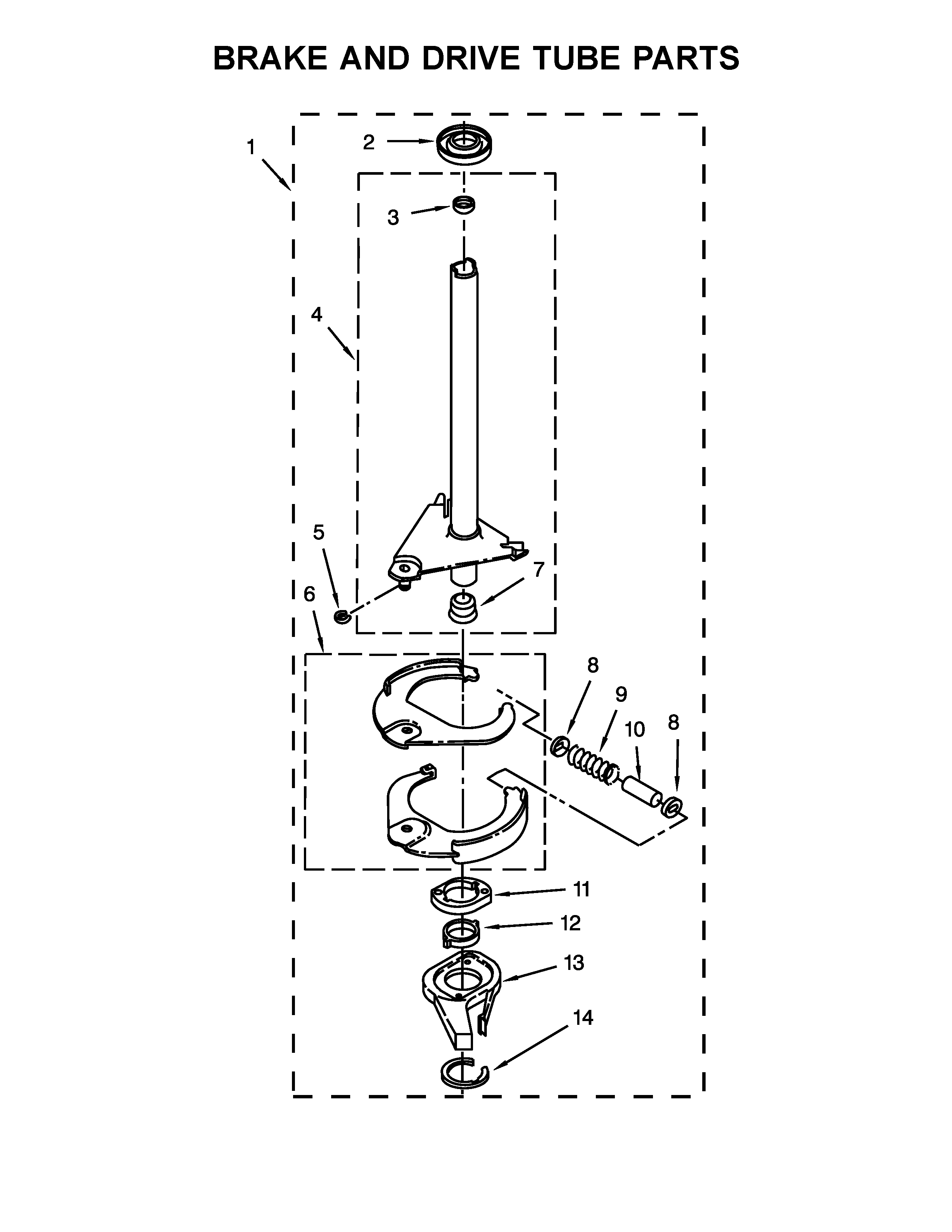Brake and drive tube parts