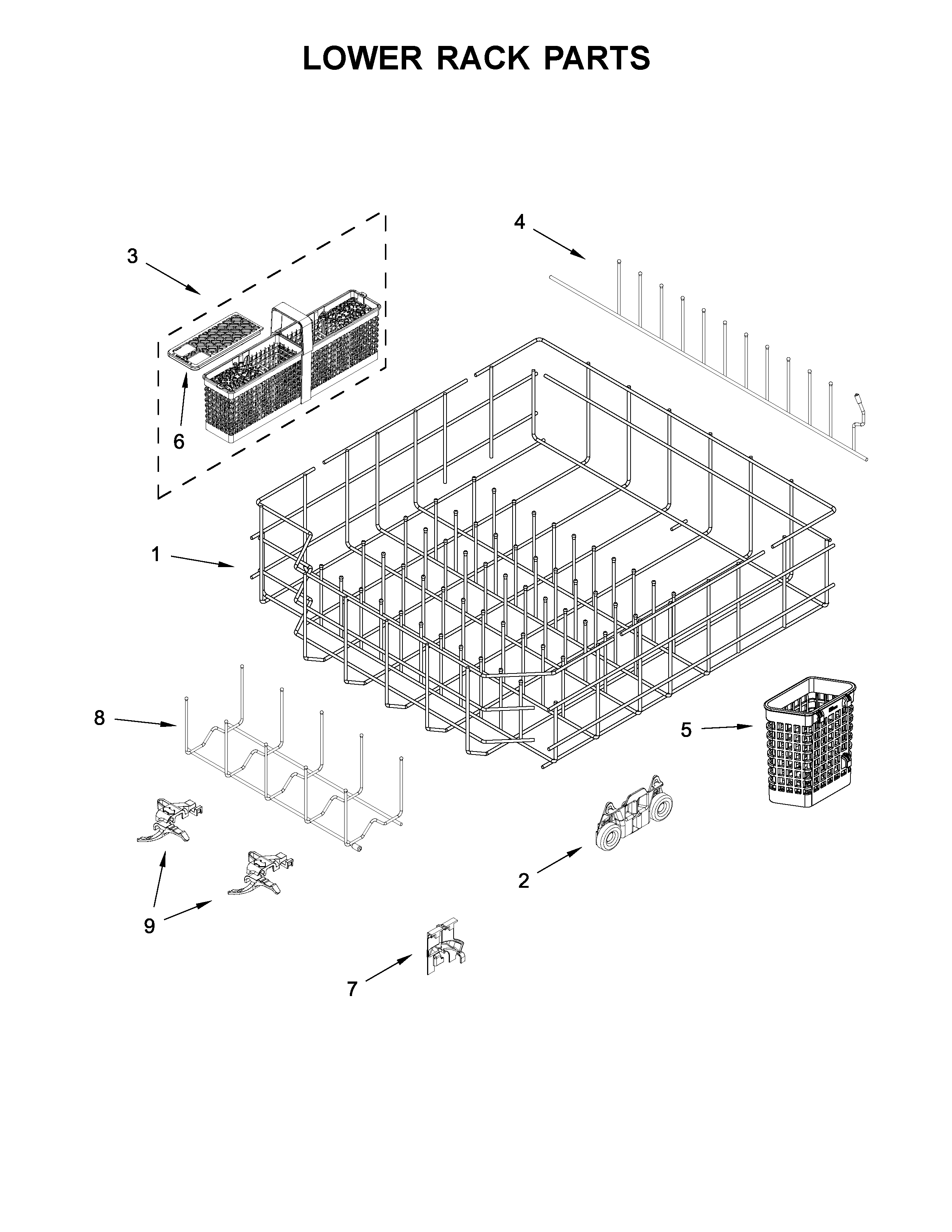 LOWER RACK PARTS