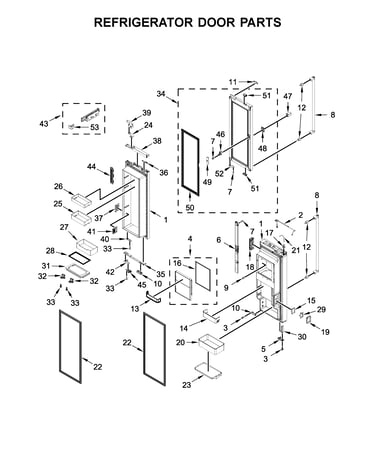 Refrigerator door parts