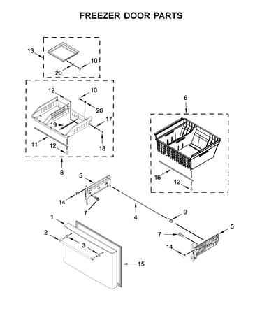 Freezer door parts